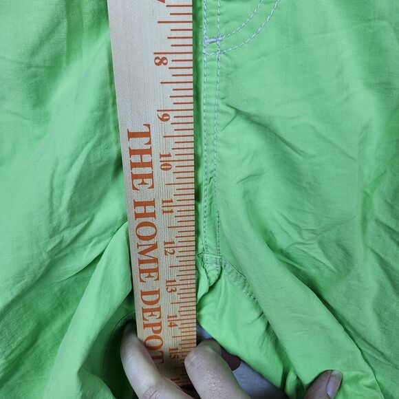 Polo Ralph Lauren Board Shorts Mens L Lime Green Distressed Wash Swim Trunks - Picture 4 of 14